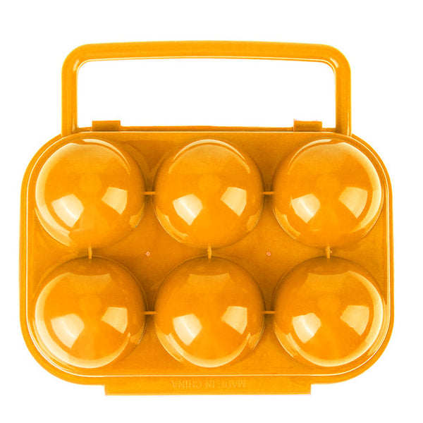 Portable 6 Grids Egg Storage Box Plastic Container Egg Storage Holder for Travel Outdoor Camping